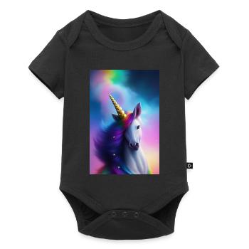Unicorn - Baby Premium short-sleeve bodysuit - black - Front