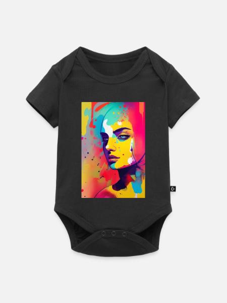 Abstrakte Kunst - Baby Premium Kurzarmbody - Schwarz