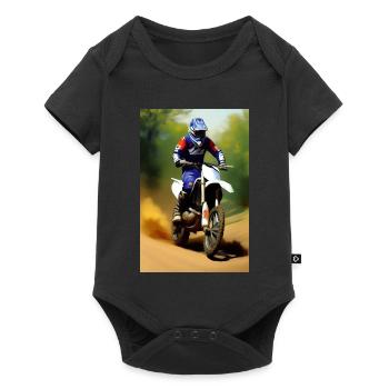 Motocross Riding - Baby Premium short-sleeve bodysuit - black - Front