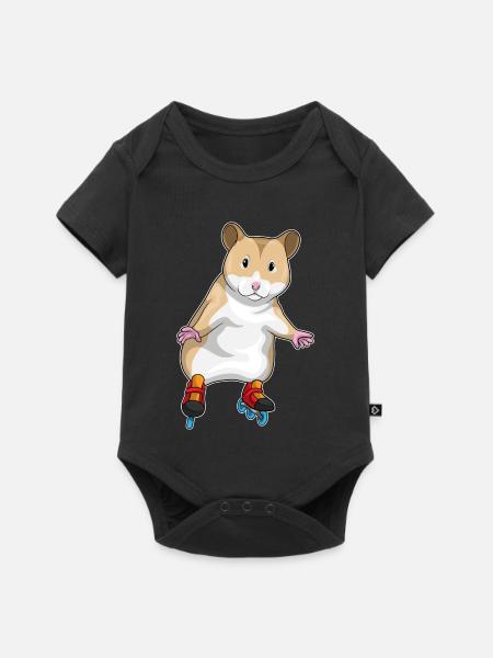 Hamster Inline skating Inline skates - Baby Premium Kurzarmbody - Schwarz