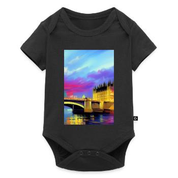 Bridges in London - Baby Premium short-sleeve bodysuit - black - Front
