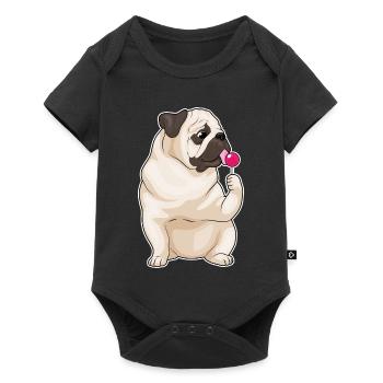 Pulin Lollipop - Body à manches courtes Premium Bébé - noir - Devant