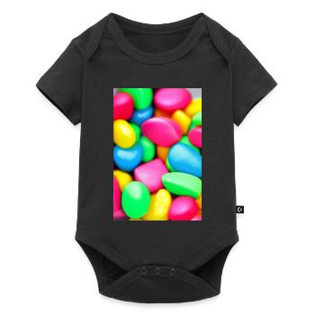 Colorful candies - Baby Premium short-sleeve bodysuit - black - Front