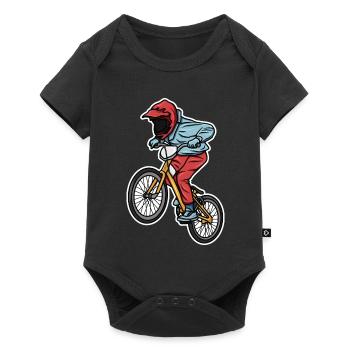 Funny BMX boy - Baby Premium short-sleeve bodysuit - black - Front