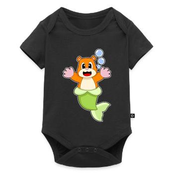 Hamster Mermaid - Baby Premium short-sleeve bodysuit - black - Front