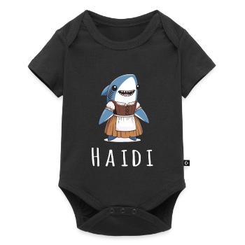 Haidi Heidi Heidelinde Name Hai Wortspiel - Baby Premium Kurzarmbody - Schwarz - Vorne