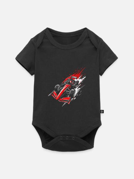 Formel-Rennwagen | High-Speed-Racing-Artwork - Baby Premium Kurzarmbody - Schwarz