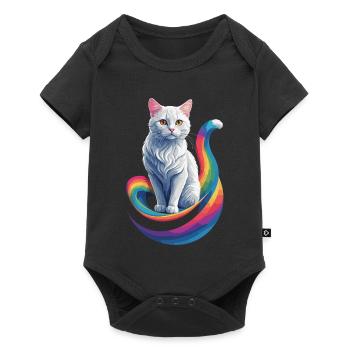 Cute Cat - Baby Premium short-sleeve bodysuit - black - Front
