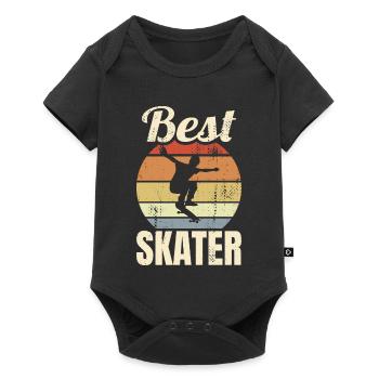Bester Skater Vintage Look - Baby Premium Kurzarmbody - Schwarz - Vorne