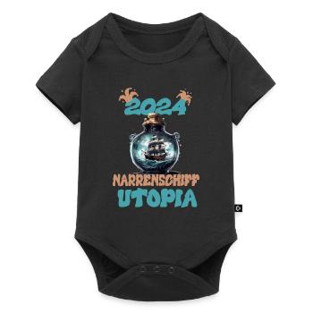 2024, L’utopie de la Nef des fous - Body à manches courtes Premium Bébé - noir - Devant