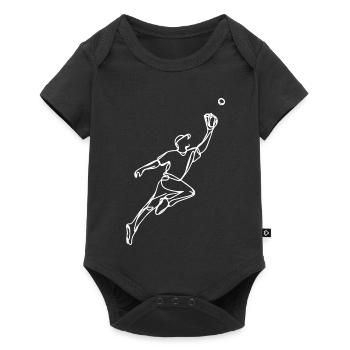 Baseballer Zeichnung - Baby Premium Kurzarmbody - Schwarz - Vorne