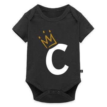 Letter C - initial letter C - Baby Premium short-sleeve bodysuit - black - Front