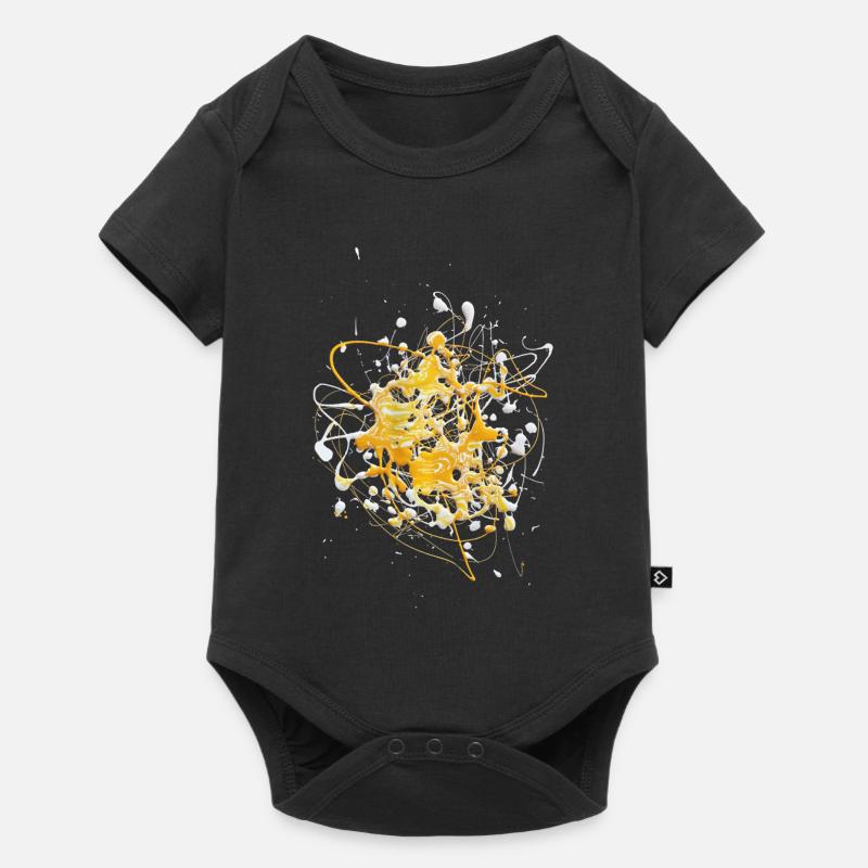 Jauneblanc.Éclaboussure - Body à manches courtes Premium Bébé - noir