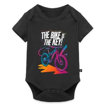 Vibrant Bicycle Enthusiasm Design - Baby Premium short-sleeve bodysuit - black - Front