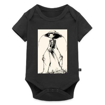 Skeletal aliens with hats – darkly charming - Baby Premium short-sleeve bodysuit - black - Front