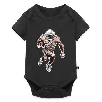 American Football Skizze - Baby Premium Kurzarmbody - Schwarz - Vorne