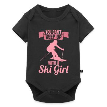 Skier - Baby Premium short-sleeve bodysuit - black - Front