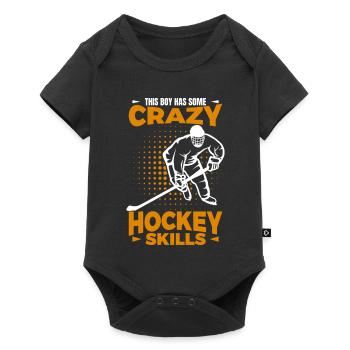 Ce garçon a des compétences folles au hockey - Body à manches courtes Premium Bébé - noir - Devant