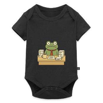 Business Frog - Baby Premium short-sleeve bodysuit - black - Front
