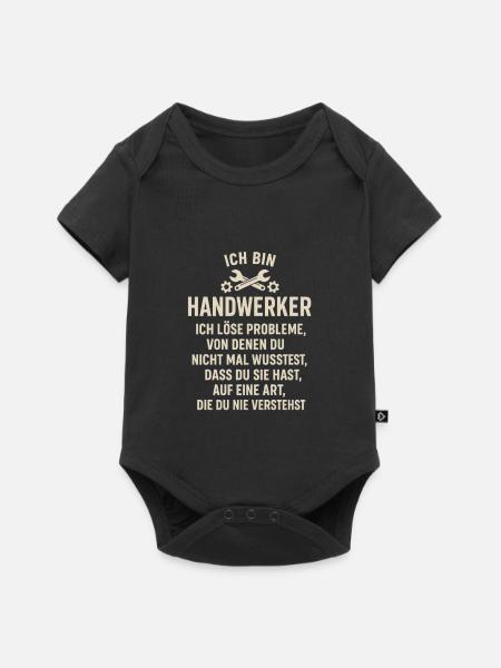 Ich bin Handwerker - Baby Premium Kurzarmbody - Schwarz