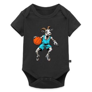 Chèvres de basket-ball - Body à manches courtes Premium Bébé - noir - Devant