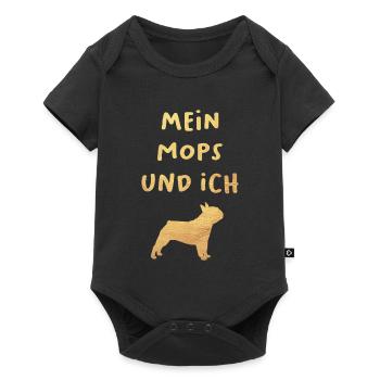 Or Carlin Vie Chien Amour Amour Fan Animal Amour Woof - Body à manches courtes Premium Bébé - noir - Devant