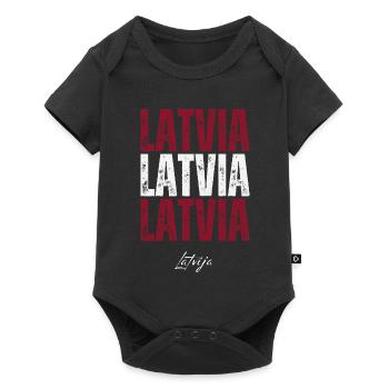 Latvian pride, I love Latvia - Baby Premium short-sleeve bodysuit - black - Front