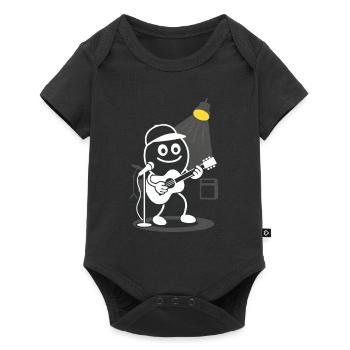 Ribbo joue de la guitare avec le cœur - Body à manches courtes Premium Bébé - noir - Devant