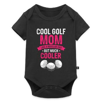 Une maman golfeuse cool, plus drôle que n'importe quel père ordinaire - Body à manches courtes Premium Bébé - noir - Devant