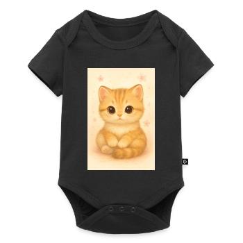 Cute cat – Cute Kitten Illustrati - Baby Premium short-sleeve bodysuit - black - Front