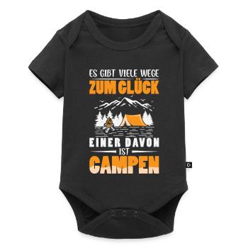 Camper Camping Caravan Saying - Baby Premium short-sleeve bodysuit - black - Front