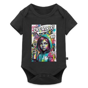 Color Explosion Graffiti Heroine - Baby Premium short-sleeve bodysuit - black - Front