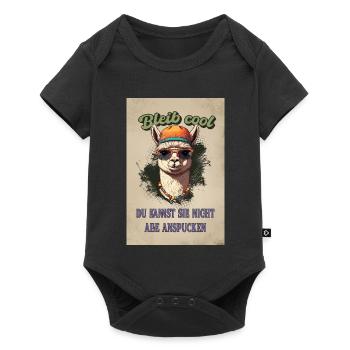 Llama Saying - Restez cool, chemise amusante drôle - Body à manches courtes Premium Bébé - noir - Devant