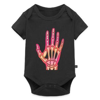 X-Ray Hand Skeleton | Anatomy Vaporwave Art - Baby Premium short-sleeve bodysuit - black - Front