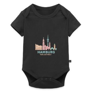 Porte d’entrée du monde de Hambourg - Body à manches courtes Premium Bébé - noir - Devant