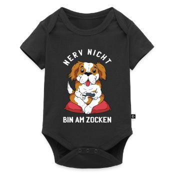 Gehen Sie Ihrem Hund nicht auf die Nerven er zockt - Baby Premium Kurzarmbody - Schwarz - Vorne
