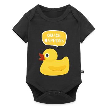 Quack Happens Duck Design - Baby Premium short-sleeve bodysuit - black - Front