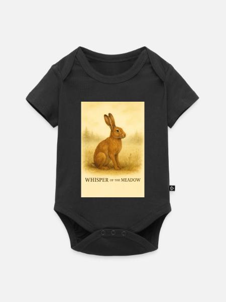Flüstern des Wiesenhasen - Baby Premium Kurzarmbody - Schwarz