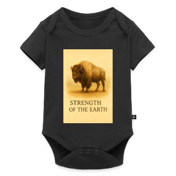 La force du bison de terre - Body à manches courtes Premium Bébé - noir - Devant