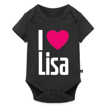 I Love Lisa Pink Heart I Love Lisa - Baby Premium short-sleeve bodysuit - black - Front