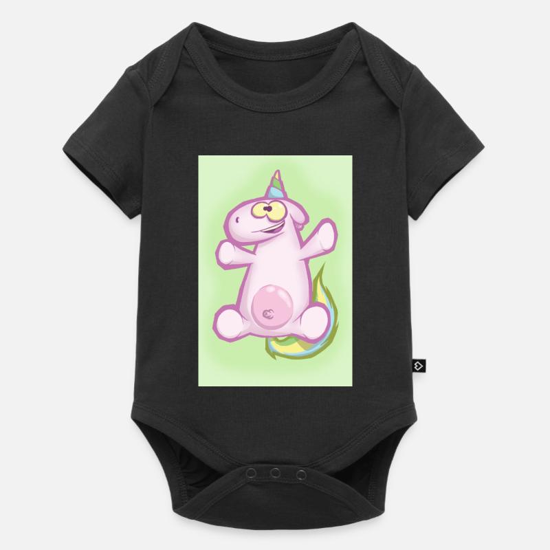 Das Einhorn - Baby Premium Kurzarmbody - Schwarz