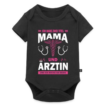 Mom and doctor - Baby Premium short-sleeve bodysuit - black - Front