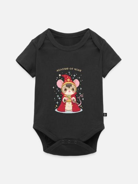 Magische Hexenmaus - Baby Premium Kurzarmbody - Schwarz