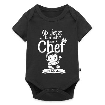 Ab jetzt bin ich der Chef - Baby Premium Kurzarmbody - Schwarz - Vorne