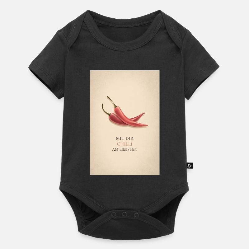Mit dir Chilli am liebsten - Baby Premium Kurzarmbody - Schwarz