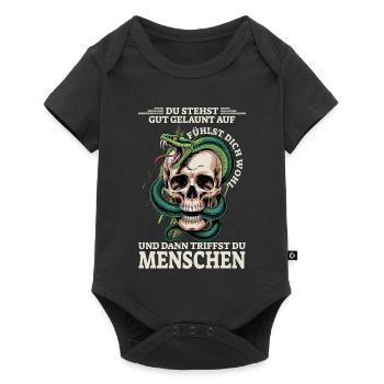 You get up in a good mood, feel comfortable - Baby Premium short-sleeve bodysuit - black - Front