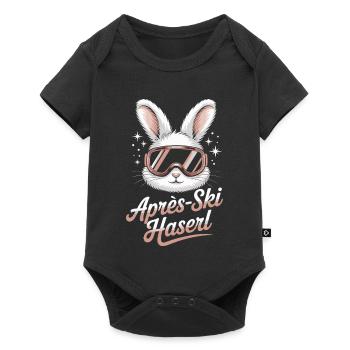 Après-ski bunny hut fun Skier ski bunny - Body à manches courtes Premium Bébé - noir - Devant