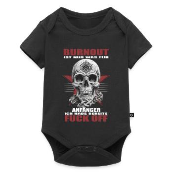 Burnout is for beginners - Baby Premium short-sleeve bodysuit - black - Front
