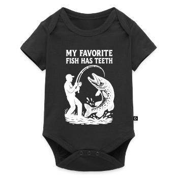 Chemise silhouette Angler Pike – Humour de pêche - Body à manches courtes Premium Bébé - noir - Devant