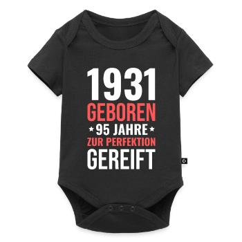 Born in 1931 – 95 years matured to perfection - Baby Premium short-sleeve bodysuit - black - Front